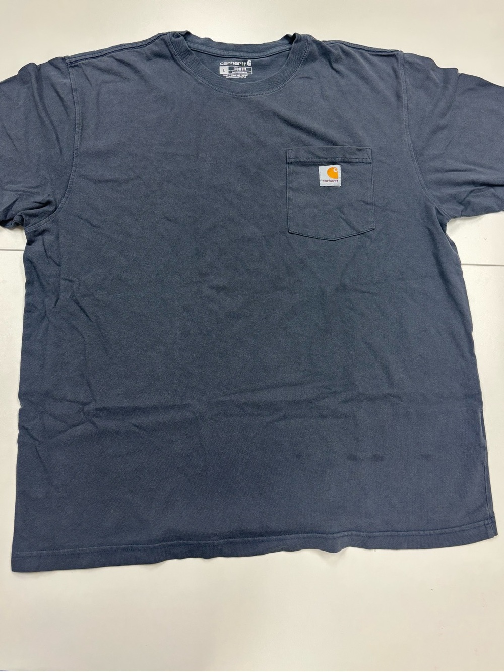 Carhartt Short Sleeve Pocket Tee in Navy Blue